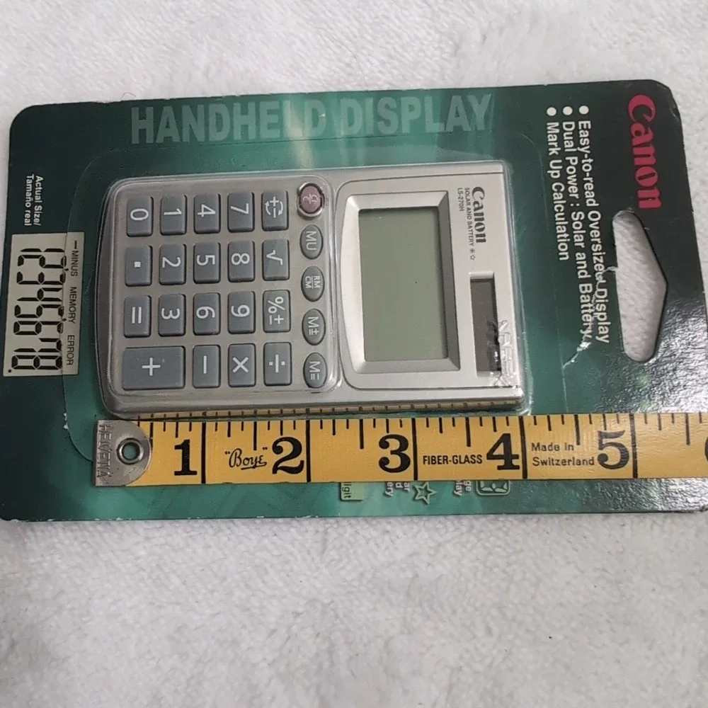 Canon LS-270H Handheld Calculator Solar Battery 8-Digit Large Display Open Box